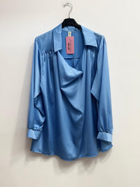 Blusa raso collo sciallato
