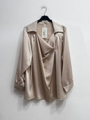 Blusa raso collo sciallato