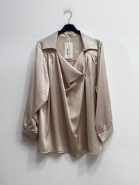 Blusa raso collo sciallato