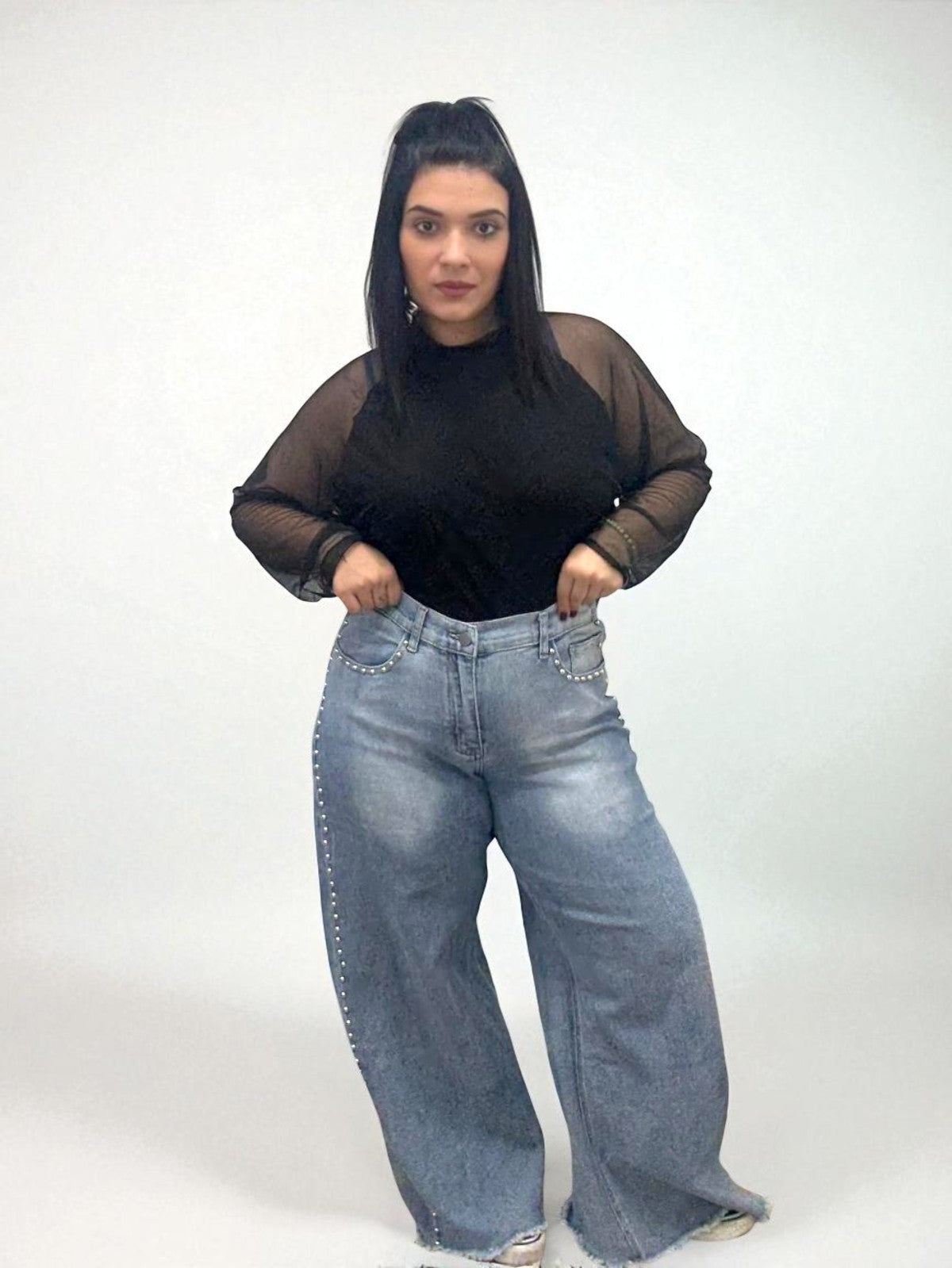 Jeans borchiato