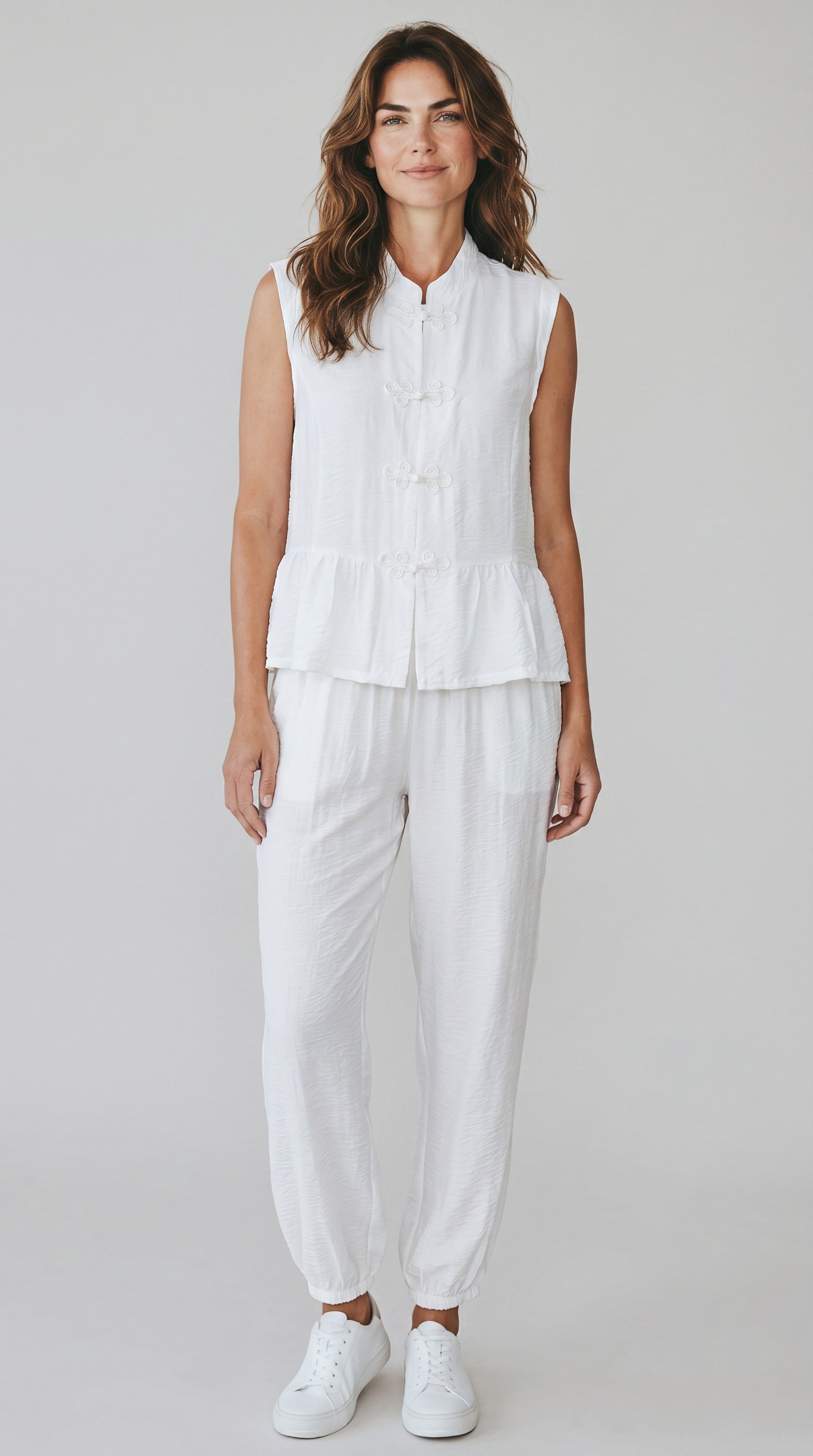Coordinato Blusa con Alamari e Pantalone Morbido