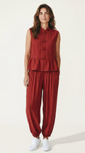 Coordinato Blusa con Alamari e Pantalone Morbido